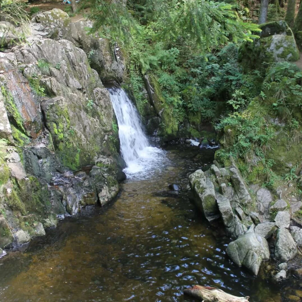 une cascade où l'on peut se baigner dans les Vosges
