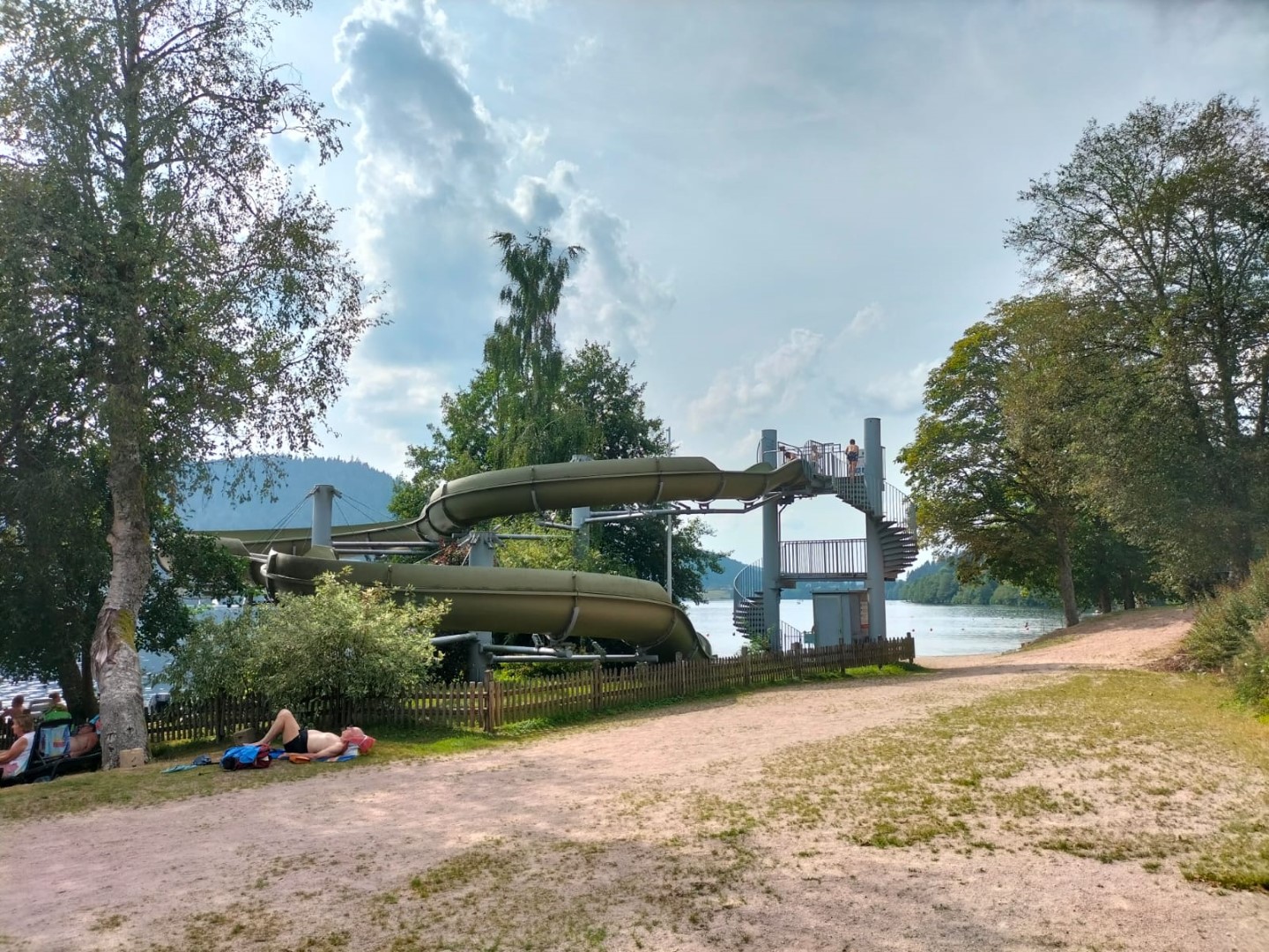 toboggan aquatique sur le lac de Gérardmer
